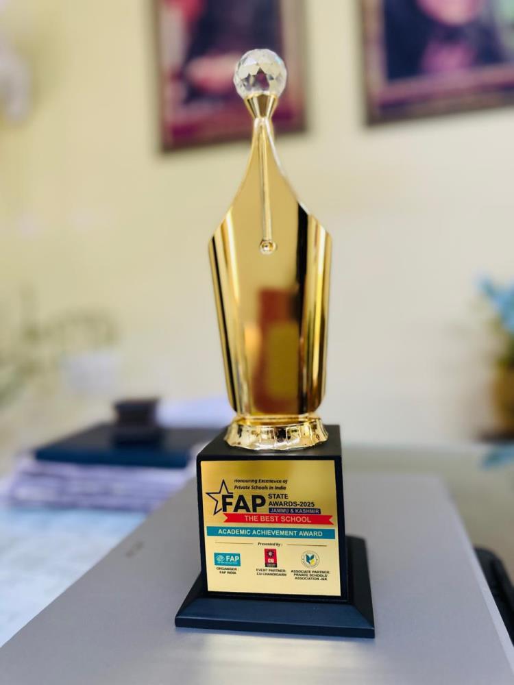 DBN Vidya Mandir has been honoured with the FAP State Award Trophy for its excellence in education and holistic student development"