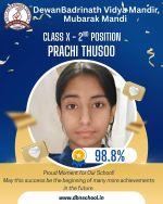 Congratulations to Prachi Thusoo of Class X for securing Second Position. Your hard work and dedication are truly inspiring.